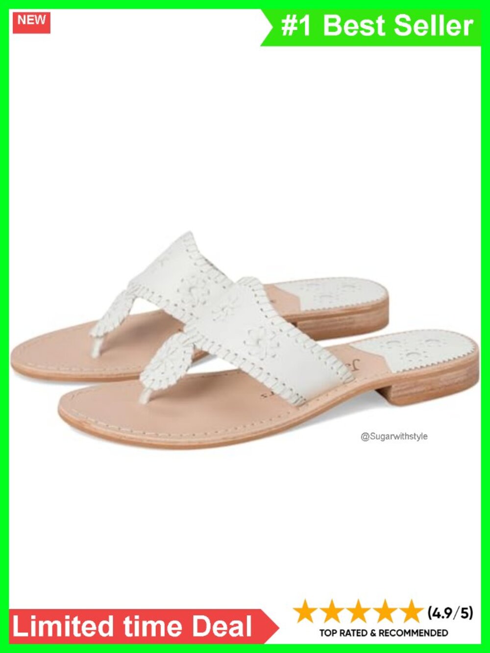 Jack Rogers Jacks Flat Sandal Women's Classic Sophisticated Slip-On